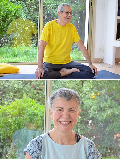 Dominique et alexandre Alcaraz, enseignants yoga au centre des lucioles à Nice